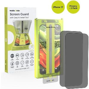 MOBILE ORIGIN SCREEN GUARD PRIVACY WITH APPLICATOR 2 PACK IPHONE 17