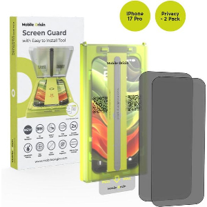 MOBILE ORIGIN SCREEN GUARD PRIVACY WITH APPLICATOR 2 PACK IPHONE 17 PRO