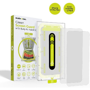 MOBILE ORIGIN SCREEN GUARD WITH APPLICATOR CASE FRIENDLY 2 PACK IPHONE 17 PRO MAX