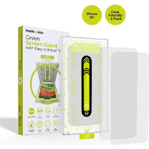 MOBILE ORIGIN SCREEN GUARD WITH APPLICATOR CASE FRIENDLY 2 PACK IPHONE AIR