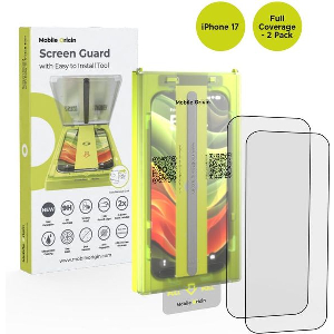 MOBILE ORIGIN SCREEN GUARD WITH APPLICATOR FULL COVERAGE 2 PACK IPHONE 17