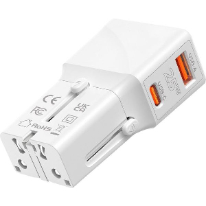 MOBILE ORIGIN TRAVEL ADAPTER 25W EU/US/UK/AU WHITE