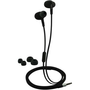LOGILINK HS0042 SPORTS-FIT IN-EAR STEREO HEADSET 3.5MM WITH 2 SETS EAR BUDS WATERPROOF BLACK