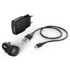 HAMA 102005 PICCO CHARGING SET FOR MICRO USB / UNIVERSAL BLACK