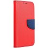 FANCY BOOK FLIP CASE FOR IPHONE 12 MINI RED/NAVY
