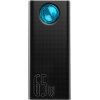 BASEUS AMBILIGHT DIGITAL DISPLAY QUICK CHARGE PD3.0+QC3.0 POWER BANK 65W 30000MAH BLACK