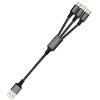 4SMARTS 3IN1 CABLE FORKCORD 20CM FABRIC BLACK
