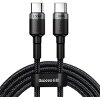 BASEUS CAFULE PD 2.0 100W FLASH CHARGING USB FOR TYPE-C CABLE 5A 2M GREY+BLACK