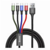 BASEUS FAST 4-IN-1 CABLE LIGHTNING + 2X TYPE-C + MICRO 3.5A BLACK
