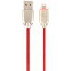 CABLEXPERT CC-USB2R-AMLM-1M-R PREMIUM RUBBER 8-PIN CHARGING AND DATA CABLE 1M RED