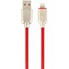 CABLEXPERT CC-USB2R-AMLM-2M-R PREMIUM RUBBER 8-PIN CHARGING AND DATA CABLE 2M RED