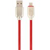 CABLEXPERT CC-USB2R-AMMBM-2M-R PREMIUM RUBBER MICRO-USB CHARGING AND DATA CABLE 2M RED