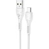 HOCO CABLE USB COOL POWER CHARGING DATA CABLE FOR MICRO USB 1M WHITE