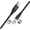 MAXLIFE MAGNETIC CABLE MXUC-02 3IN1 FAST CHARGE 2A BLACK