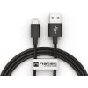 NATEC NKA-1537 LIGHTNING(M)->USB-A(M) MFI CABLE 1.5M BLACK NYLON