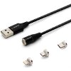 SAVIO CL-152 USB MAGNETIC CABLE 3 IN 1 TYPE-C, MICRO USB, LIGHTNING 1M