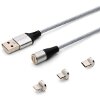 SAVIO CL-153 USB MAGNETIC CABLE 3 IN 1 TYPE-C, MICRO USB, LIGHTNING 1M
