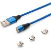 SAVIO CL-154 USB MAGNETIC CABLE 3 IN 1 TYPE-C, MICRO USB, LIGHTNING 1M