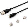 SAVIO CL-155 USB MAGNETIC CABLE 3 IN 1 TYPE-C, MICRO USB, LIGHTNING 2M