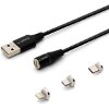 SAVIO CL-155 USB MAGNETIC CABLE 3 IN 1 TYPE-C, MICRO USB, LIGHTNING 2M