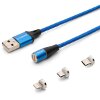 SAVIO CL-157 USB MAGNETIC CABLE 3 IN 1 TYPE-C, MICRO USB, LIGHTNING 2M