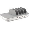 4SMARTS CHARGING STATION FAMILY EVO 63W WITH PD, WIRELESS CHARGER AND CABLES GREY / WHITE