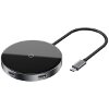 BASEUS CIRCULAR MIRROR WIRELESS CHARGER HUB 10W DEEP GREY