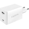 LOGILINK PA0230 USB POWER SOCKET ADAPTER 1X USB-C & 1X USB-A GAN 48W