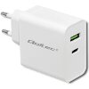 QOLTEC CHARGER 42W 5-20V 2.4-3A USB TYPE C PD USB WHITE