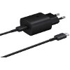 SAMSUNG TRAVEL CHARGER EP-TA800XB 25WATT USB TYPE-C 1M BLACK