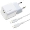 4SMARTS WALL CHARGER VOLTPLUG MINI PD 30W GAN AND USB-C TO USB-C CABLE 1.5M WHITE