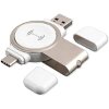 4SMARTS WIRELESS CHARGER VOLTBEAM MINI 25W APPLE WATCH 1-7 WITH USB-A + USB-C PORT WHITE