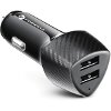FORCELL CARBON CAR CHARGER 2XUSB 17W CC50-2A17W BLACK (TOTAL17W)