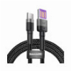 BASEUS CABLE CAFULE HUAWEI SUPER CHARGE + QC 3.0 TYPE-C 5AH 1M GREY BLACK