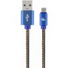 CABLEXPERT CC-USB2J-AMMBM-1M-BL PREMIUM JEANS (DENIM) MICRO-USB CABLE WITH METAL CONNECTORS 1M BLUE