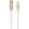 CABLEXPERT CC-USB2R-AMMBM-1M-W PREMIUM RUBBER MICRO-USB CHARGING AND DATA CABLE 1M WHITE