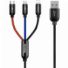 BASEUS CABLE THREE PRIMARY COLORS 3-IN-1 FOR M+L+T 3.5A 1.2M BLACK