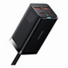 BASEUS GAN3 PRO DESKTOP FAST CHARGER 2X USB +X 2 TYPE-C 100WATT BLACK