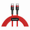 BASEUS CAFULE SERIES CABLE TYPE-C FLASH CHARGING PD 2.0 QC 3.0 60W 3A 1M RED
