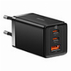 BASEUS WALL CHARGER GAN5 PRO 2X TYPE-C + USB 65W BLACK