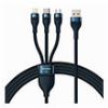 BASEUS CABLE 3IN1 FLASH II USB LIGHTNING + TYPE-C + MICRO-USB 1.2M 100W 3.5A BLUE