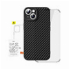 BASEUS IPHONE 15 SYNTHETIC FIBER CASE + TEMPERED GLASS
