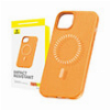 BASEUS IPHONE 15 PRO MAX MAGNETIC CASE FAUXTHER SERIES ORANGE