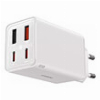 BASEUS GAN6 PRO FAST CHARGER 65W 2X USB + 2X TYPE-C MOON WHITE+ 1M 100W CABLE