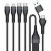 4SMARTS USB TYPE-C/TYPE-A MULTI-CHARGING CABLE 4-IN-2 1.2M BLACK