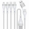 4SMARTS USB TYPE-C/TYPE-A MULTI-CHARGING CABLE 4-IN-2 1.2M WHITE