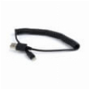 CABLEXPERT CC-LMAM-1.5M USB SYNC AND CHARGING SPIRAL CABLE FOR IPHONE 1.5M BLACK