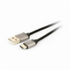 CABLEXPERT CCB-MUSB2B-AMCM-6 COTTON BRAIDED TYPE-C USB CABLE METAL CONNECTORS 1.8M BLISTER BLACK