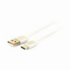 CABLEXPERT CCB-MUSB2B-AMCM-6-S COTTON BRAIDED TYPE-C USB CABLE METAL CONNECTORS 1.8M BLISTER SILVER