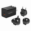 LOGILINK PA0301 DUAL USB SOCKET TRAVEL ADAPTER, 1X USB-A , 1X USB-C , 30W, BLACK